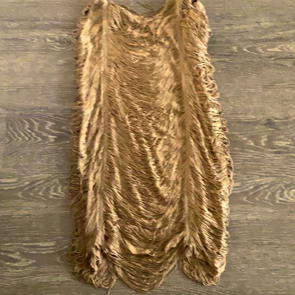 Tanish-brown mini dress thin straps